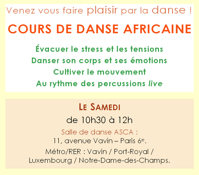 Cours de danse africaine Alphonse Tierou