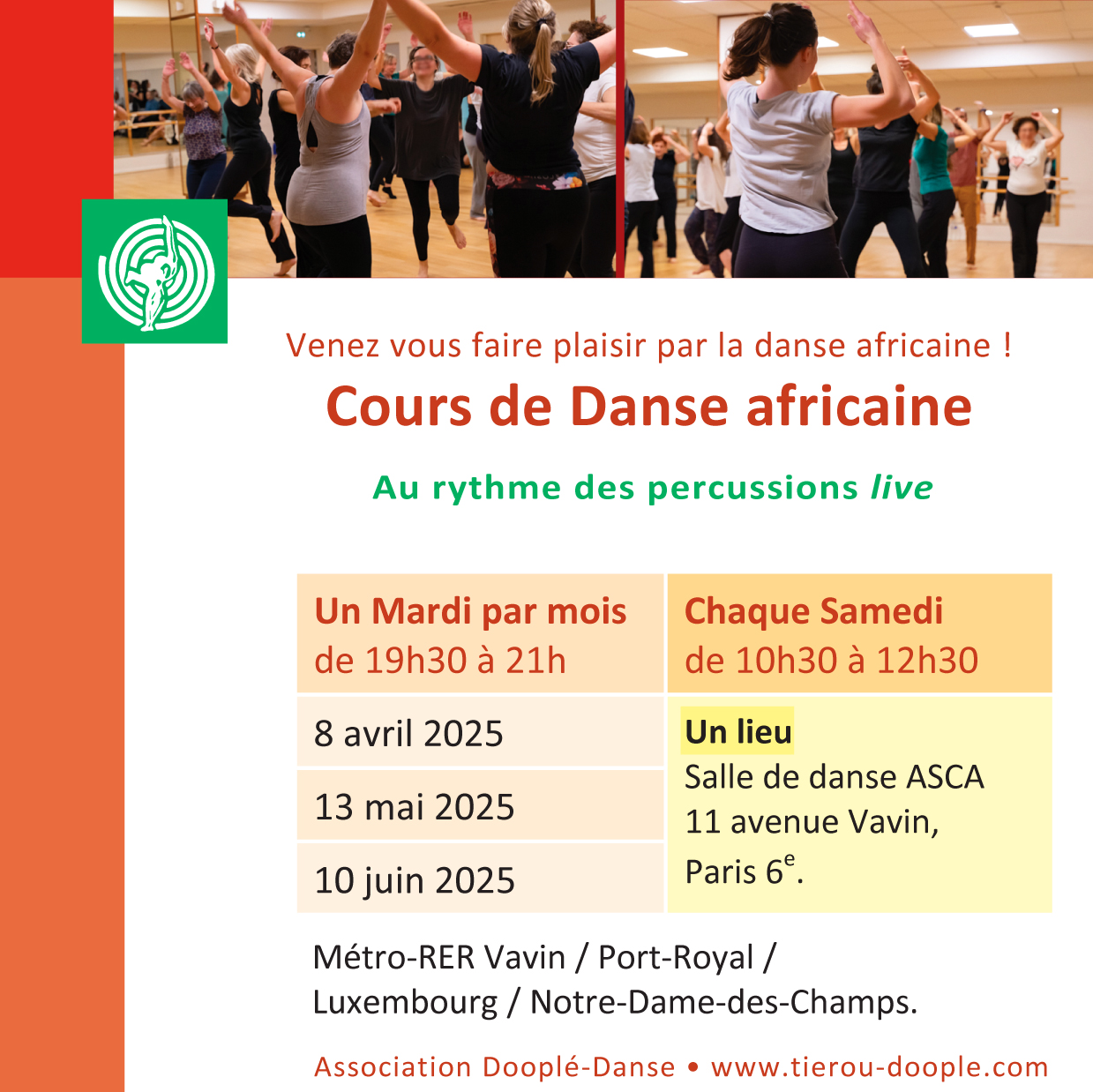 Cours de danse africaine Alphonse Tierou